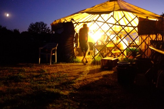 6- yurt night